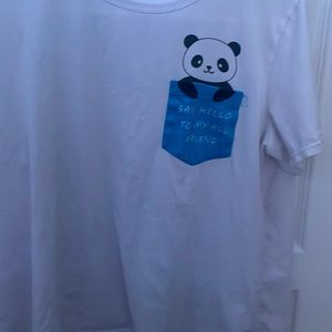 White and blue panda pajamas
